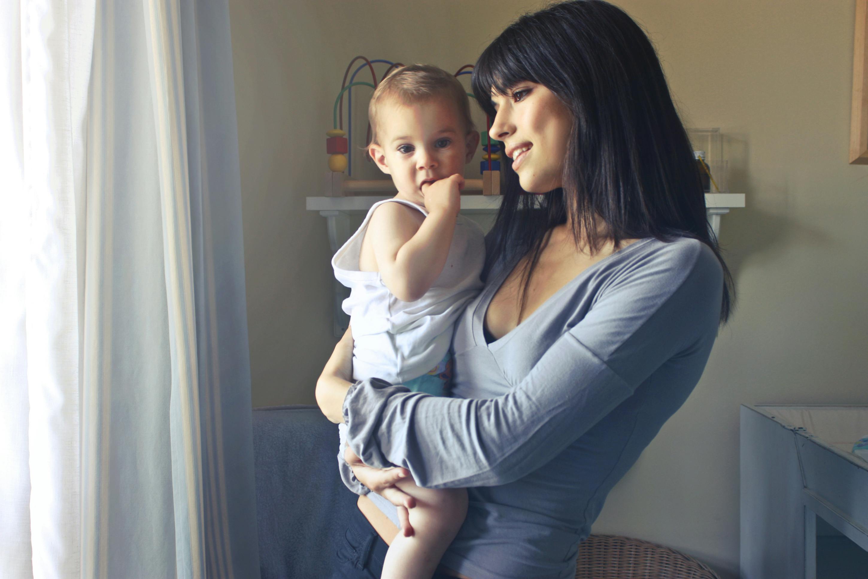 woman holding infant